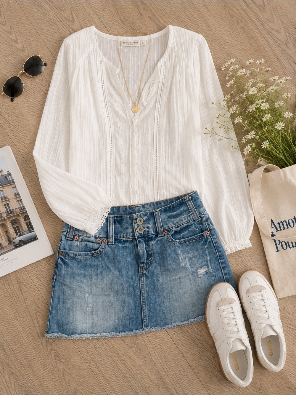 American Eagle Denim Mini Skirt